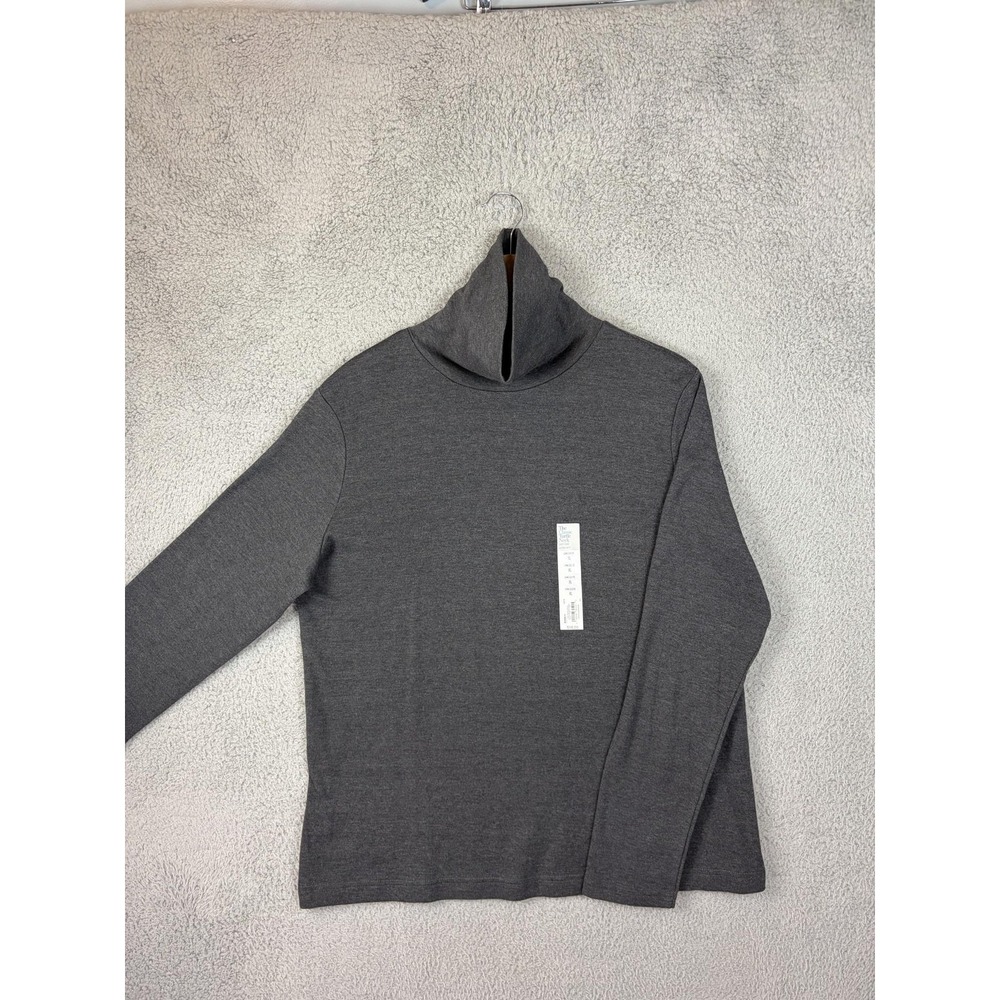 Croft & Barrow Shirt Mens XL Gray Easy Care Turtleneck Long Sleeve Extra Soft
